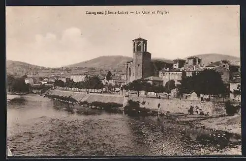 AK Langeac, Le Quai et l`Église