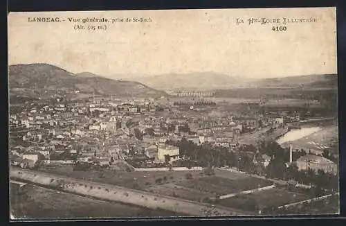 AK Langeac, Vue générale prise de St-Roch (Alt. 505 m)