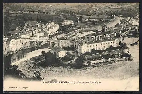 AK Lavoûte-Chilhac, Monuments historiques et vue sur le pont et la rivière