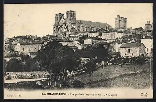 AK La Chaise-Dieu, Vue générale (Aspect Sud-Ouest, Alt. 1080 m)