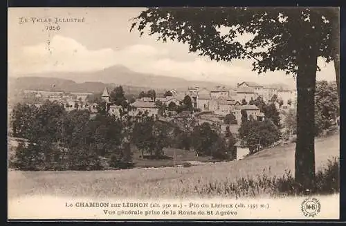 AK Le Chambon-sur-Lignon, Vue générale prise de la Route de St Agrève