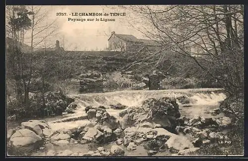 AK Le Chambon-de-Tence, Paysage sur le Lignon