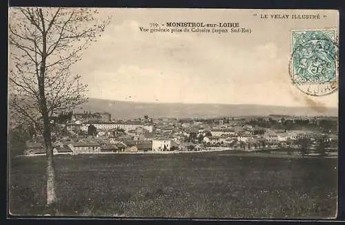 AK Monistrol-sur-Loire, Vue générale prise du Calvaire (aspect Sud-Est)