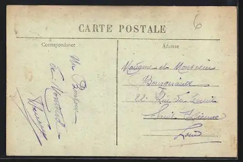 AK Monistrol-sur-Loire, Vue générale avec le château et l`ancien collège