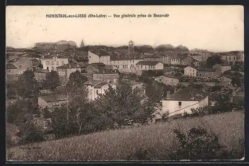 AK Monistrol-sur-Loire, Vue générale prise de Beauvoir