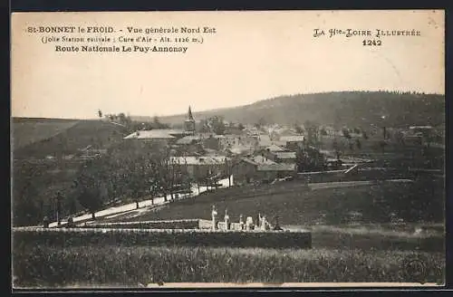 AK St-Bonnet-le-Froid, Vue générale Nord Est, Route Nationale Le Puy-Annonay