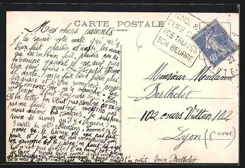 AK Tence, Vue générale Sud Ouest, Cure d`air, Centre de Villégiature recherché (810 m alt.)