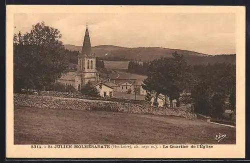 AK St-Julien-Molhesabate, Le Quartier de l`Église