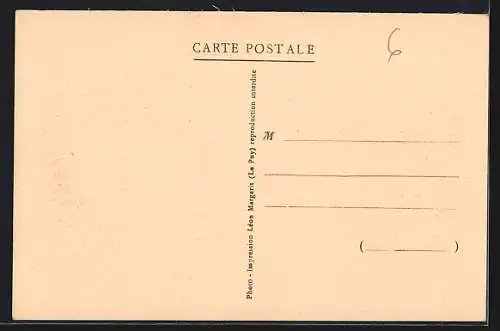 AK Dunières, Paysage sur la Dunières et Château Malartre