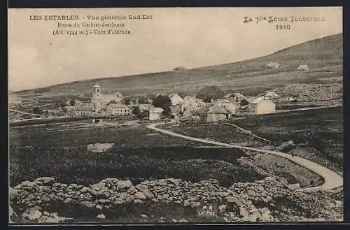 AK Les Estables, Vue générale Sud-Est, Route du Gerbier-des-Joncs, Cure d`altitude