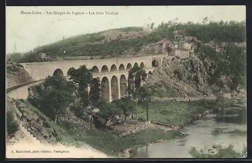 AK Les Gorges du Lignon, Les deux Viaducs