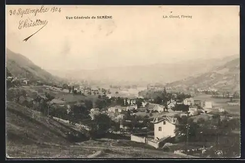 AK Semène, Vue générale de la vallée et du village