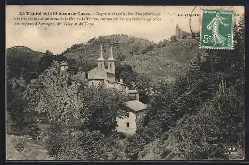 AK Cusse, La Trinité et le Château de Cusse, chapelle de pèlerinage en Auvergne