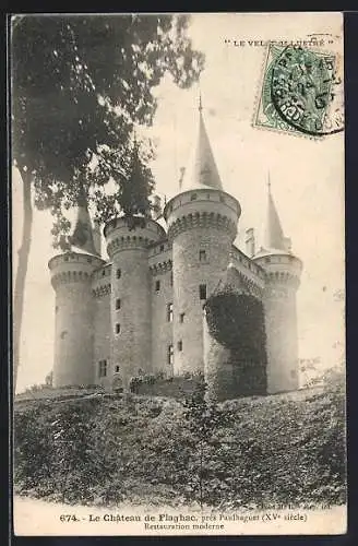 AK Flaghac, Le Château de Flaghac (XVe siècle) avec restauration moderne