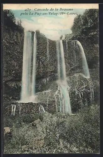 AK Le Puy-en-Velay, Cascade de la Beaume (Hte-Loire)