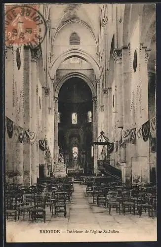 AK Brioude, Intérieur de l`église St-Julien