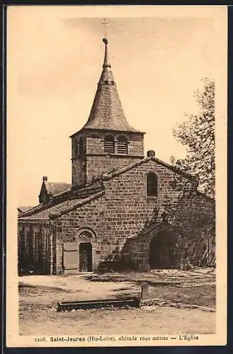 AK Saint-Jeures, L`Église à 1040 mètres d`altitude