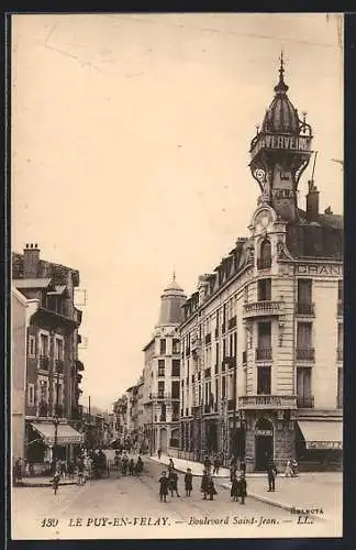 AK Le Puy-en-Velay, Boulevard Saint-Jean et architecture urbaine