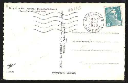 AK Criel-sur-Mer, Vue générale, côté nord