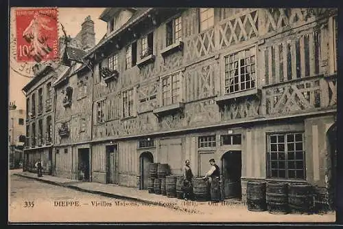 AK Dieppe, Vieilles Maisons rue d`Écosse (1827)