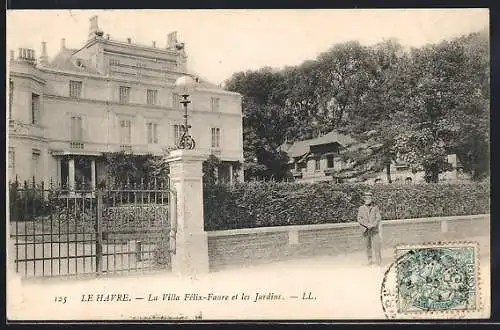 AK Le Havre, La Villa Félix-Faure et les Jardins