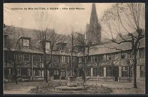 AK Rouen, Institution de Mlle Guitton, Aître Saint-Maclou