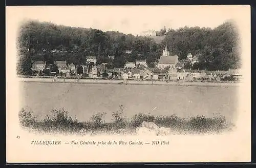 AK Villequier, Vue générale prise de la Rive Gauche