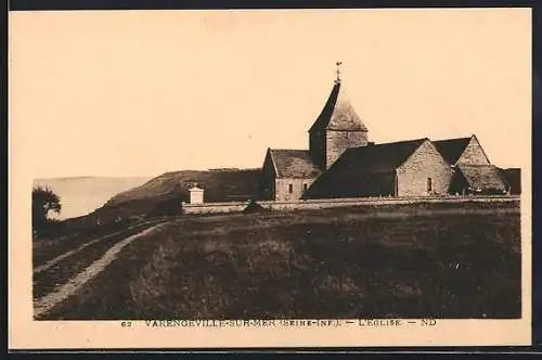 AK Varengeville-sur-Mer, L`église sur la falaise