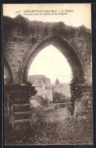 AK Tancarville, Vue prise dans les Ruines de la Chapelle