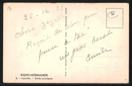 AK Louvetot, Entrée principale de Radio-Normandie