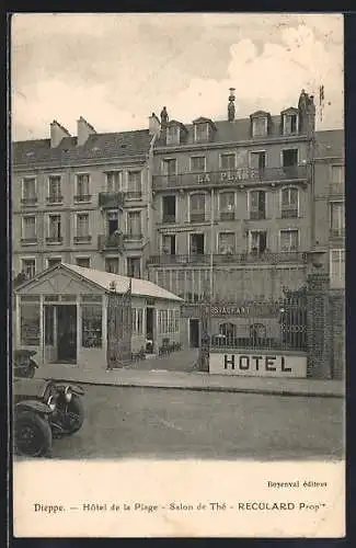 AK Dieppe, Hôtel de la Plage, Salon de Thé, Restaurant Reculard