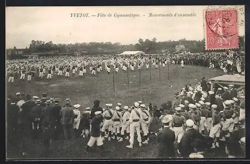 AK Yvetot, Fête de Gymnastique, Mouvements d`ensemble