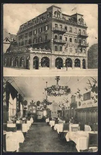 AK Konstanz, Das Hotel Krone, Innenansicht