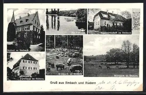 AK Ilmbach, Gastwirtschaft, Schloss, Fischweiher, Forsthaus Rüdern, Wildpark