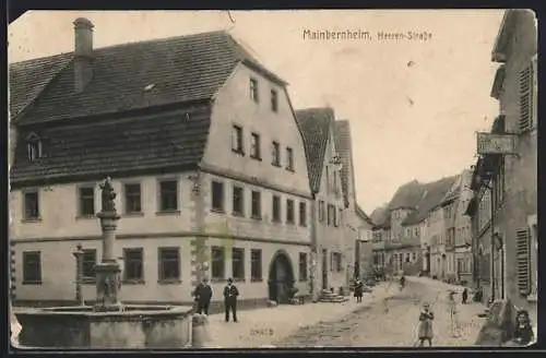 AK Mainbernheim, Herren-Strasse mit Gasthaus