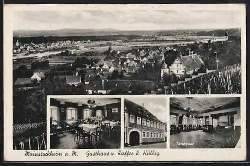 AK Mainstockheim a. M., Gasthaus und Café von K. Hülbig, Totalansicht