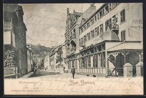 AK Bad Bertrich, Kurfürstenstrasse mit Central-Hotel