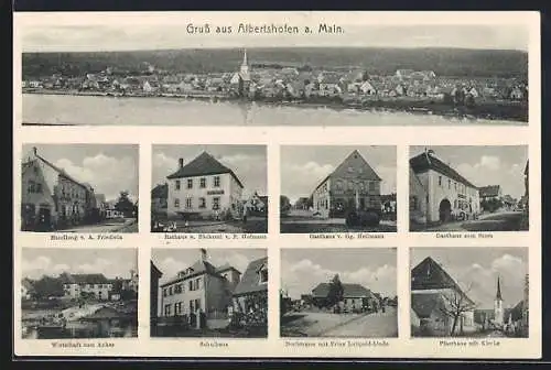 AK Albertshofen a. Main, Gasthaus von Gg. Heilmann, Gasthaus zum Stern, Gasthaus zum Anker