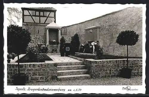 AK Segnitz, Kriegerdenkmalseinweihung 1954