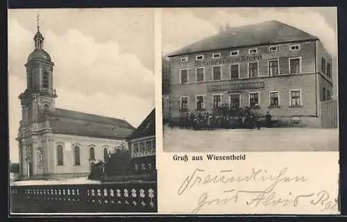 AK Wiesentheid, Gasthaus u. Brauerei zum Stern, Kirche