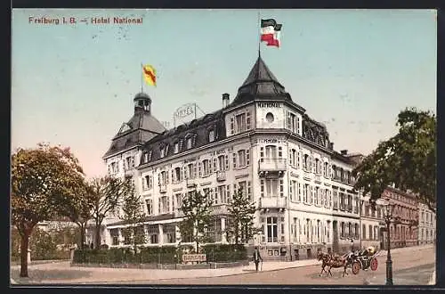 AK Freiburg i. B., Ansicht vom Hotel National