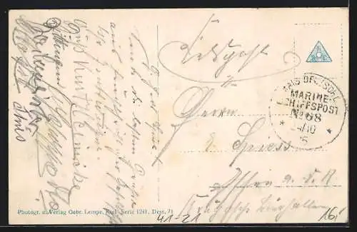 AK Gesamtansicht vom Kriegsschiff S.M.S. Kaiserin bei voller Fahrt