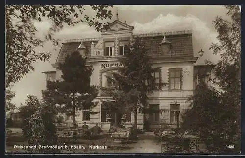 AK Grossmöllen b. Köslin, Partie am Kurhaus