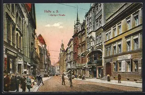 AK Halle / Saale, Leipziger Strasse