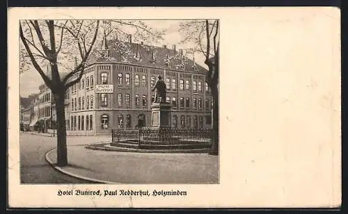 AK Holzminden, Hotel Buntrock, Inh. Paul Redderhut, Aussenansicht