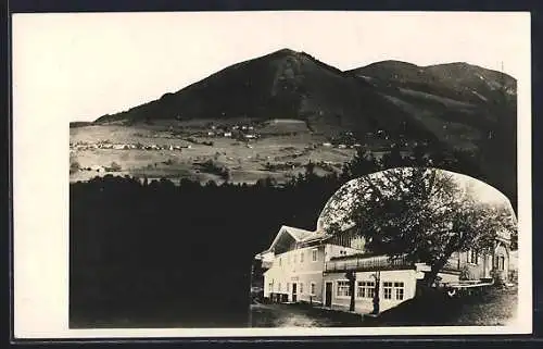 AK Schwarzenberg / Elbach, Gasthaus Kirchstiegl, Panorama