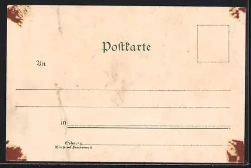 Lithographie Hann. Münden, Partie an der Tillyschanze, Panoramablick