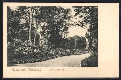 AK Oldenburg / O., Villa Gartenstrasse No. 16