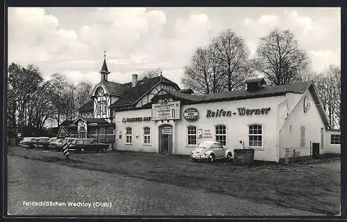 AK Wechloy /Oldbg., Das Gasthaus Feldschlösschen v. Karl Mammen, Ammerländer Heerstrasse 243