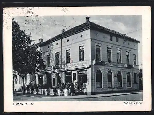 AK Oldenburg i. O., Partie am Café Klinge